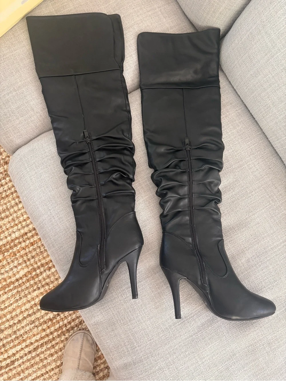 Women's Black High-Heel Over-the-Knee Boots